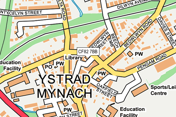 CF82 7BB map - OS OpenMap – Local (Ordnance Survey)