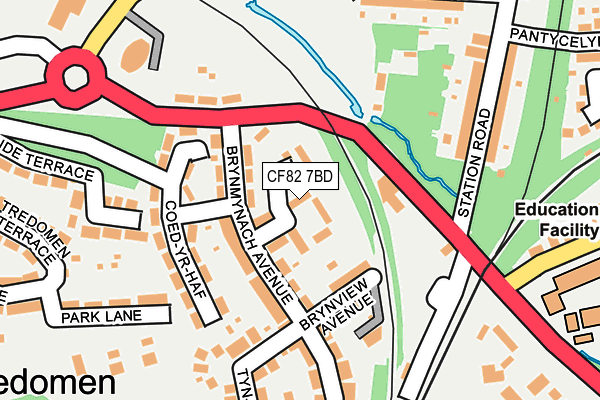 CF82 7BD map - OS OpenMap – Local (Ordnance Survey)