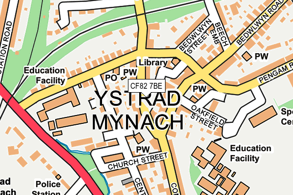 CF82 7BE map - OS OpenMap – Local (Ordnance Survey)