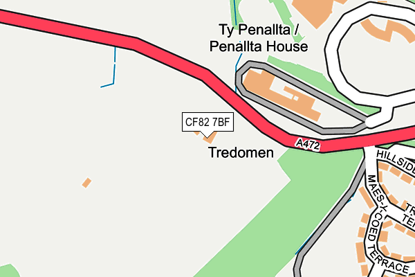 CF82 7BF map - OS OpenMap – Local (Ordnance Survey)