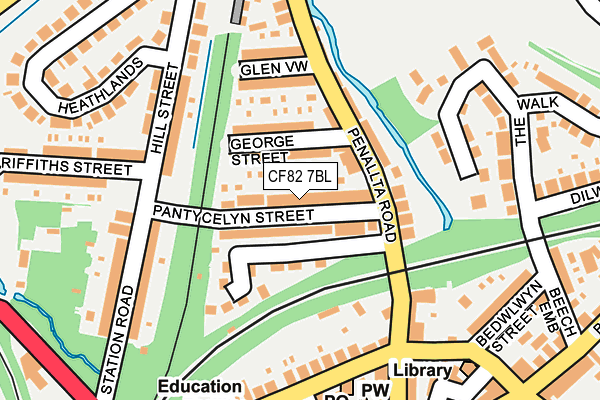 CF82 7BL map - OS OpenMap – Local (Ordnance Survey)