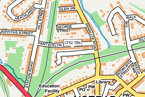 CF82 7BN map - OS OpenMap – Local (Ordnance Survey)