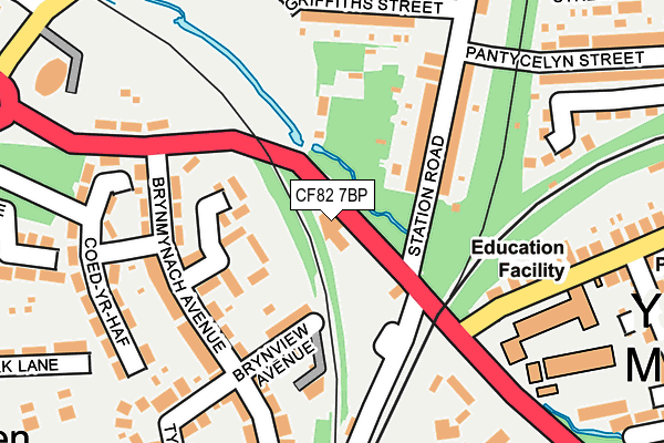 CF82 7BP map - OS OpenMap – Local (Ordnance Survey)