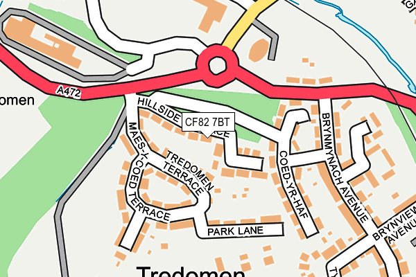 CF82 7BT map - OS OpenMap – Local (Ordnance Survey)