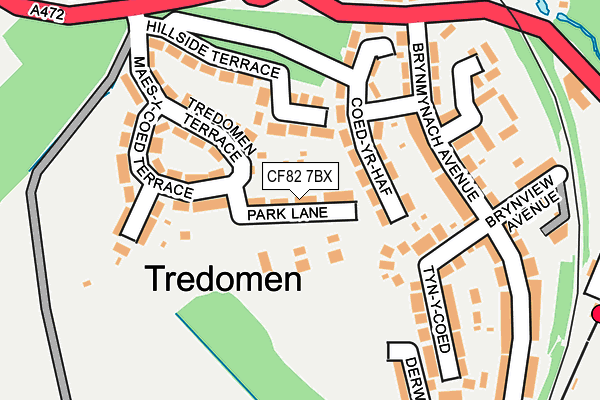 CF82 7BX map - OS OpenMap – Local (Ordnance Survey)