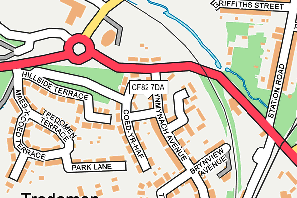 CF82 7DA map - OS OpenMap – Local (Ordnance Survey)