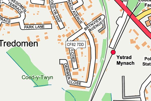 CF82 7DD map - OS OpenMap – Local (Ordnance Survey)