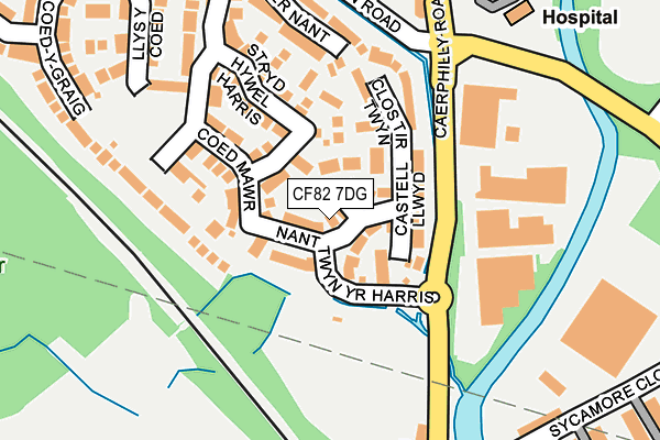 CF82 7DG map - OS OpenMap – Local (Ordnance Survey)