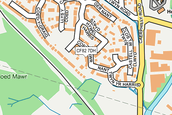 CF82 7DH map - OS OpenMap – Local (Ordnance Survey)