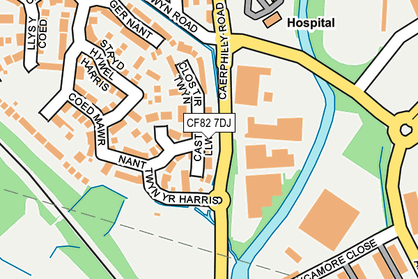 CF82 7DJ map - OS OpenMap – Local (Ordnance Survey)