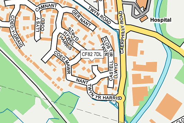 CF82 7DL map - OS OpenMap – Local (Ordnance Survey)
