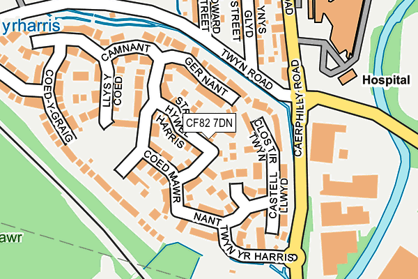 CF82 7DN map - OS OpenMap – Local (Ordnance Survey)