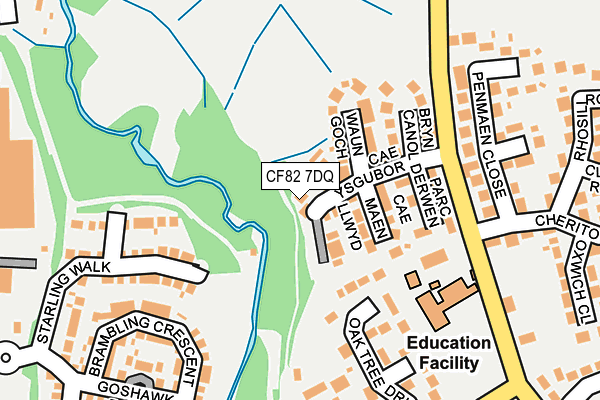 CF82 7DQ map - OS OpenMap – Local (Ordnance Survey)