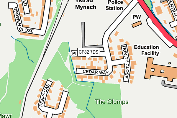 CF82 7DS map - OS OpenMap – Local (Ordnance Survey)