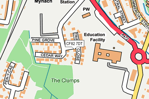 CF82 7DT map - OS OpenMap – Local (Ordnance Survey)