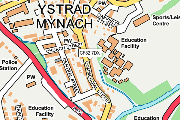 CF82 7DX map - OS OpenMap – Local (Ordnance Survey)