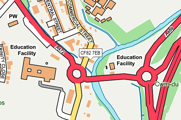 CF82 7EB map - OS OpenMap – Local (Ordnance Survey)