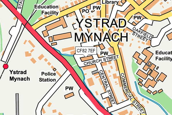 CF82 7EF map - OS OpenMap – Local (Ordnance Survey)