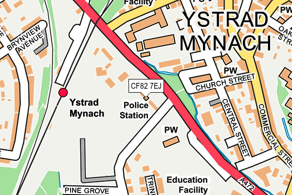 CF82 7EJ map - OS OpenMap – Local (Ordnance Survey)