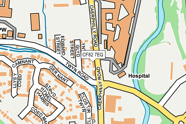 CF82 7EQ map - OS OpenMap – Local (Ordnance Survey)