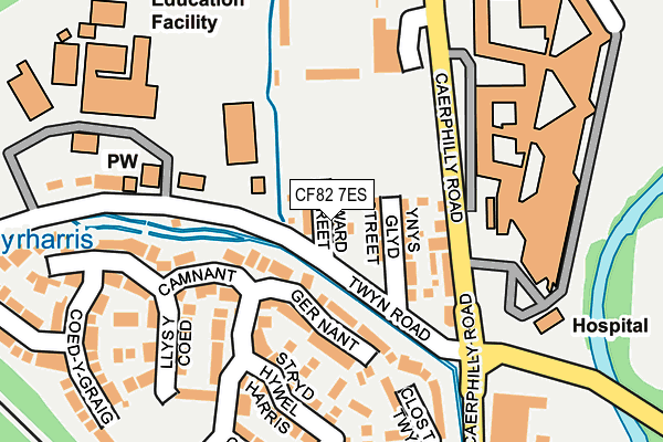 CF82 7ES map - OS OpenMap – Local (Ordnance Survey)