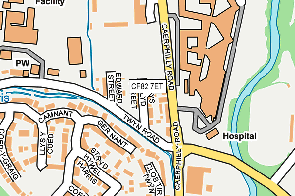 CF82 7ET map - OS OpenMap – Local (Ordnance Survey)