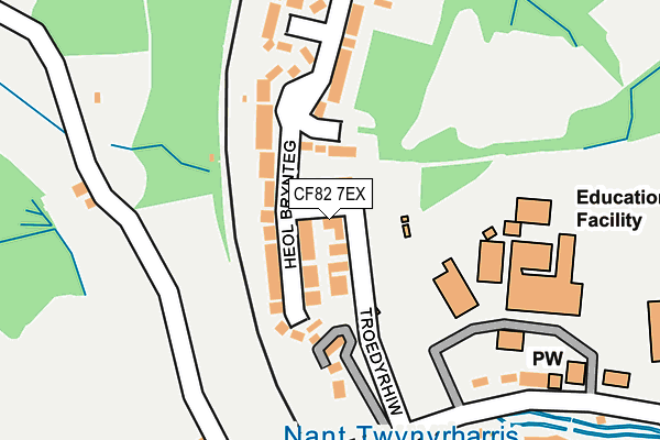 CF82 7EX map - OS OpenMap – Local (Ordnance Survey)