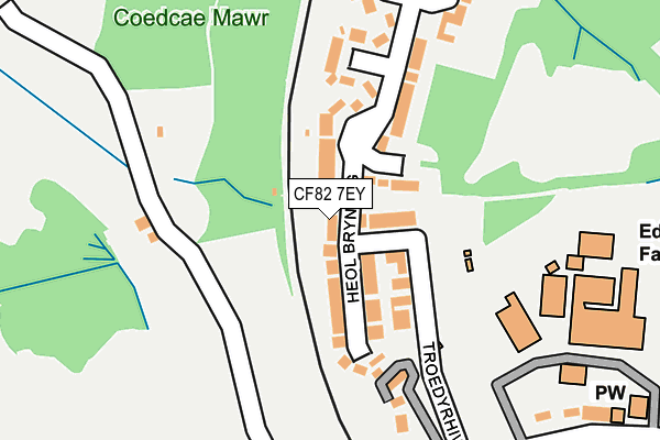 CF82 7EY map - OS OpenMap – Local (Ordnance Survey)