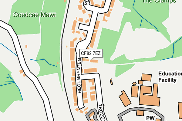 CF82 7EZ map - OS OpenMap – Local (Ordnance Survey)