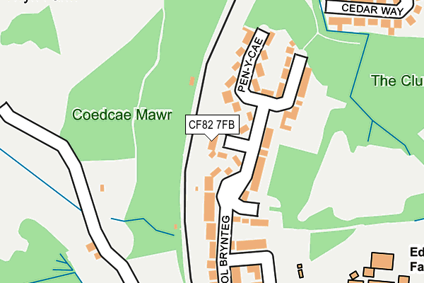 CF82 7FB map - OS OpenMap – Local (Ordnance Survey)