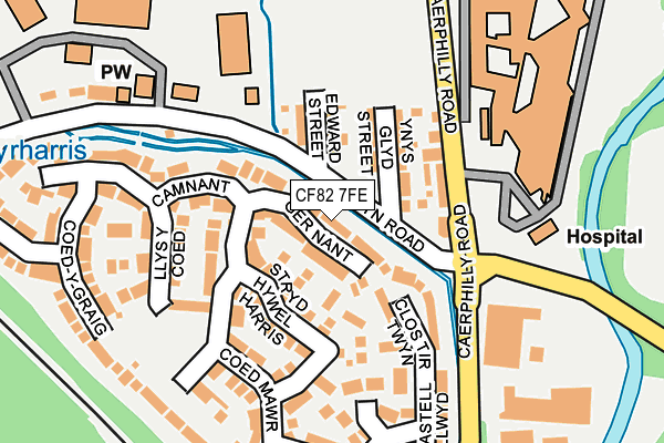 CF82 7FE map - OS OpenMap – Local (Ordnance Survey)
