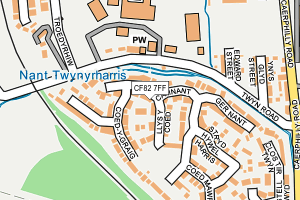 CF82 7FF map - OS OpenMap – Local (Ordnance Survey)