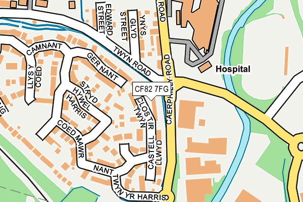 CF82 7FG map - OS OpenMap – Local (Ordnance Survey)