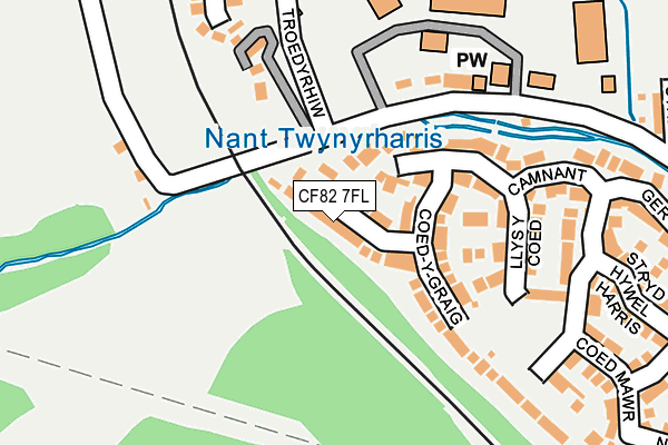 CF82 7FL map - OS OpenMap – Local (Ordnance Survey)