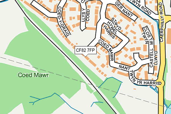 CF82 7FP map - OS OpenMap – Local (Ordnance Survey)