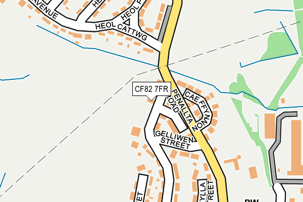 CF82 7FR map - OS OpenMap – Local (Ordnance Survey)