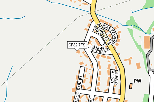 CF82 7FS map - OS OpenMap – Local (Ordnance Survey)