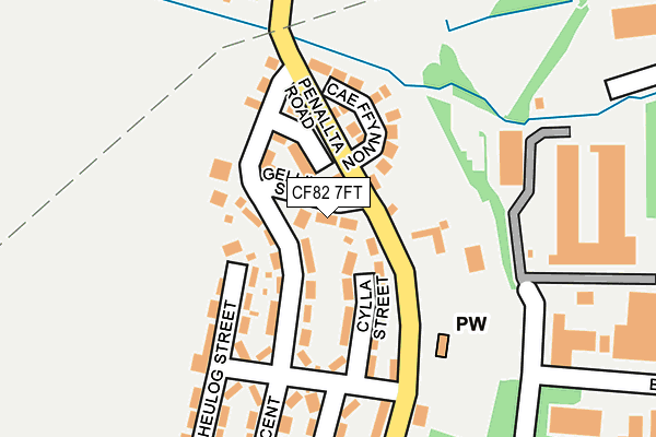 CF82 7FT map - OS OpenMap – Local (Ordnance Survey)