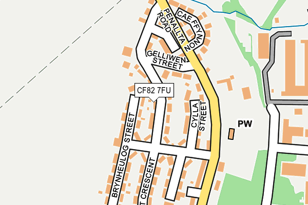 CF82 7FU map - OS OpenMap – Local (Ordnance Survey)