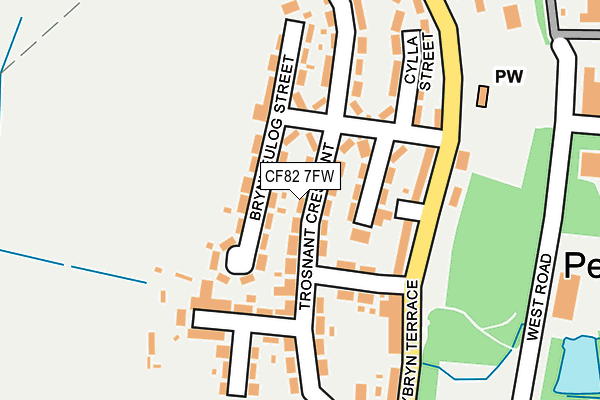 CF82 7FW map - OS OpenMap – Local (Ordnance Survey)