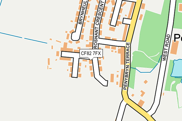 CF82 7FX map - OS OpenMap – Local (Ordnance Survey)