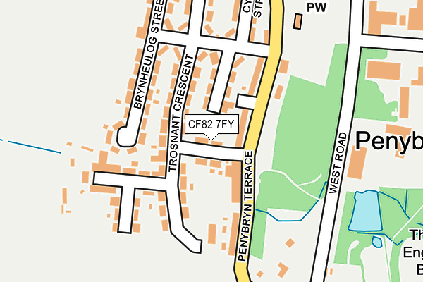 CF82 7FY map - OS OpenMap – Local (Ordnance Survey)
