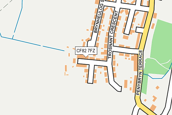 CF82 7FZ map - OS OpenMap – Local (Ordnance Survey)