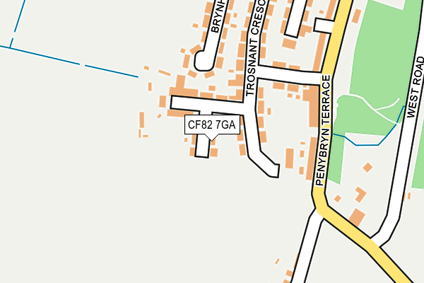 CF82 7GA map - OS OpenMap – Local (Ordnance Survey)