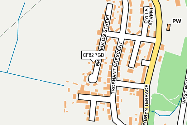 CF82 7GD map - OS OpenMap – Local (Ordnance Survey)
