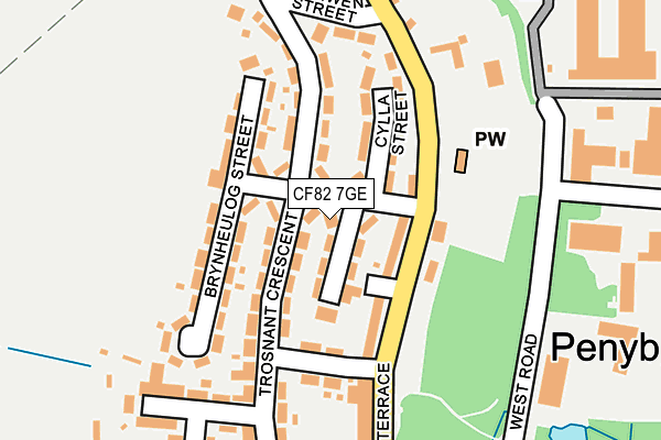 CF82 7GE map - OS OpenMap – Local (Ordnance Survey)