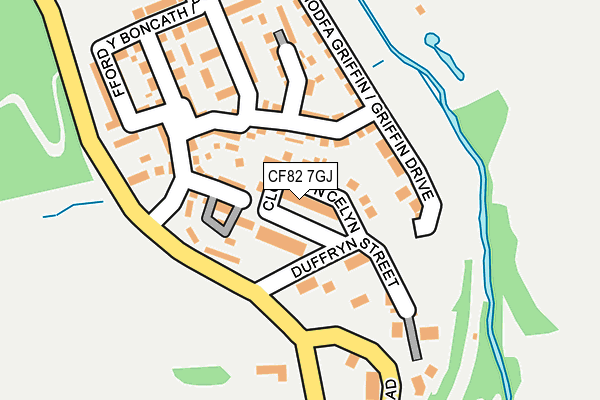 CF82 7GJ map - OS OpenMap – Local (Ordnance Survey)