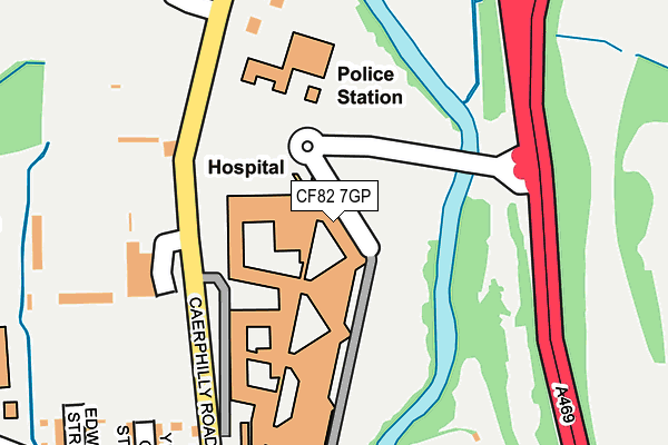 CF82 7GP map - OS OpenMap – Local (Ordnance Survey)