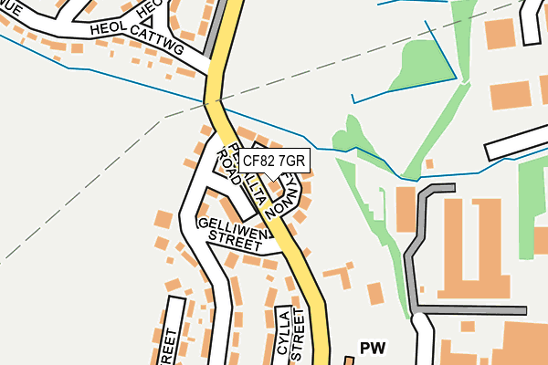 CF82 7GR map - OS OpenMap – Local (Ordnance Survey)
