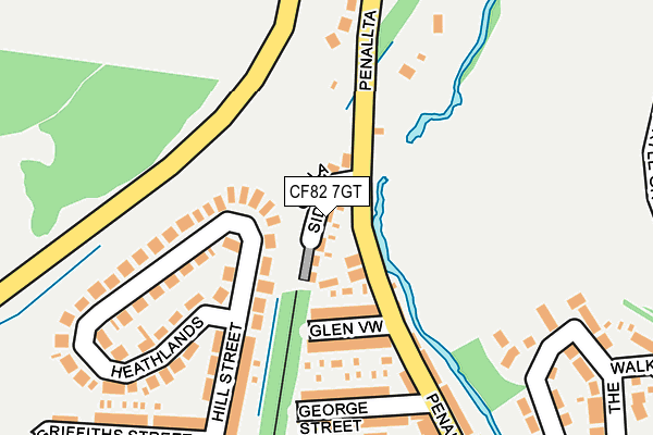 CF82 7GT map - OS OpenMap – Local (Ordnance Survey)